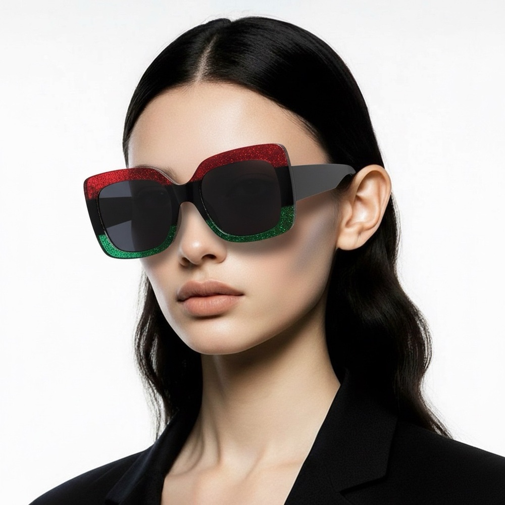 Stylish Red and Green Sunglasses
